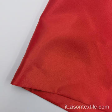 Tessuti per abiti in raso di spandex arancione semplice in poliestere per ragazze